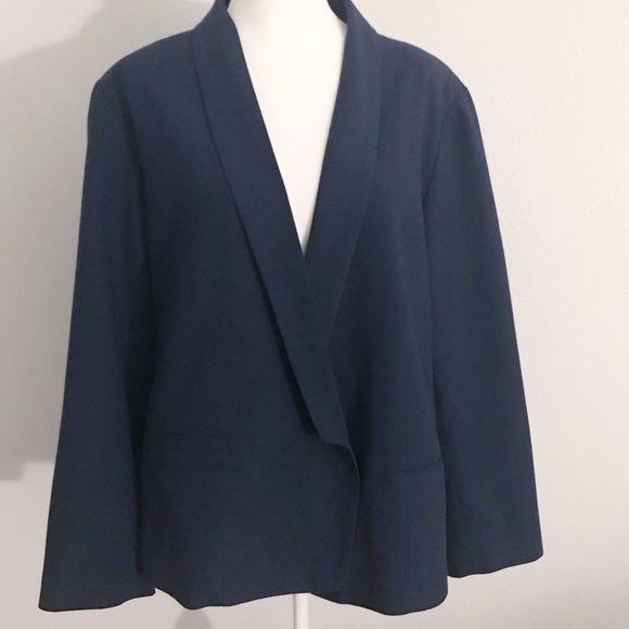 ASOS Jackets & Blazers - Asos open draped navy blazer size 22